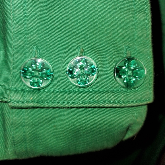 ST. PATRICK'S DAY SHIRT JACKET TOP SHAMROCKS IRISH GREEN XL from Cato - Picture 6 of 15